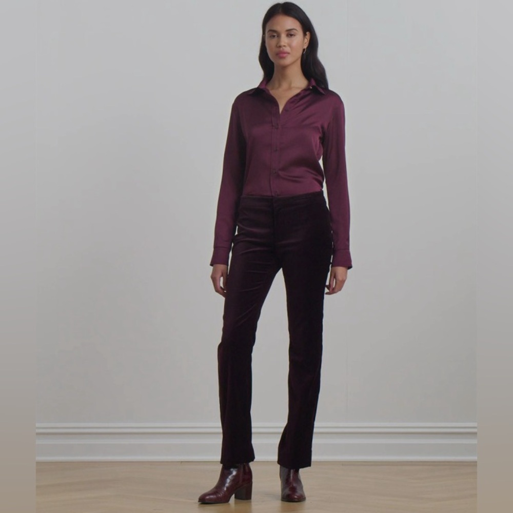 Lauren Ralph Lauren Stretch Velvet Straight-Leg Pants 😍 NWT